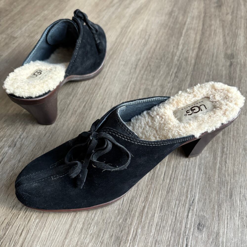 UGG Heel Mules Black Women's 9​​